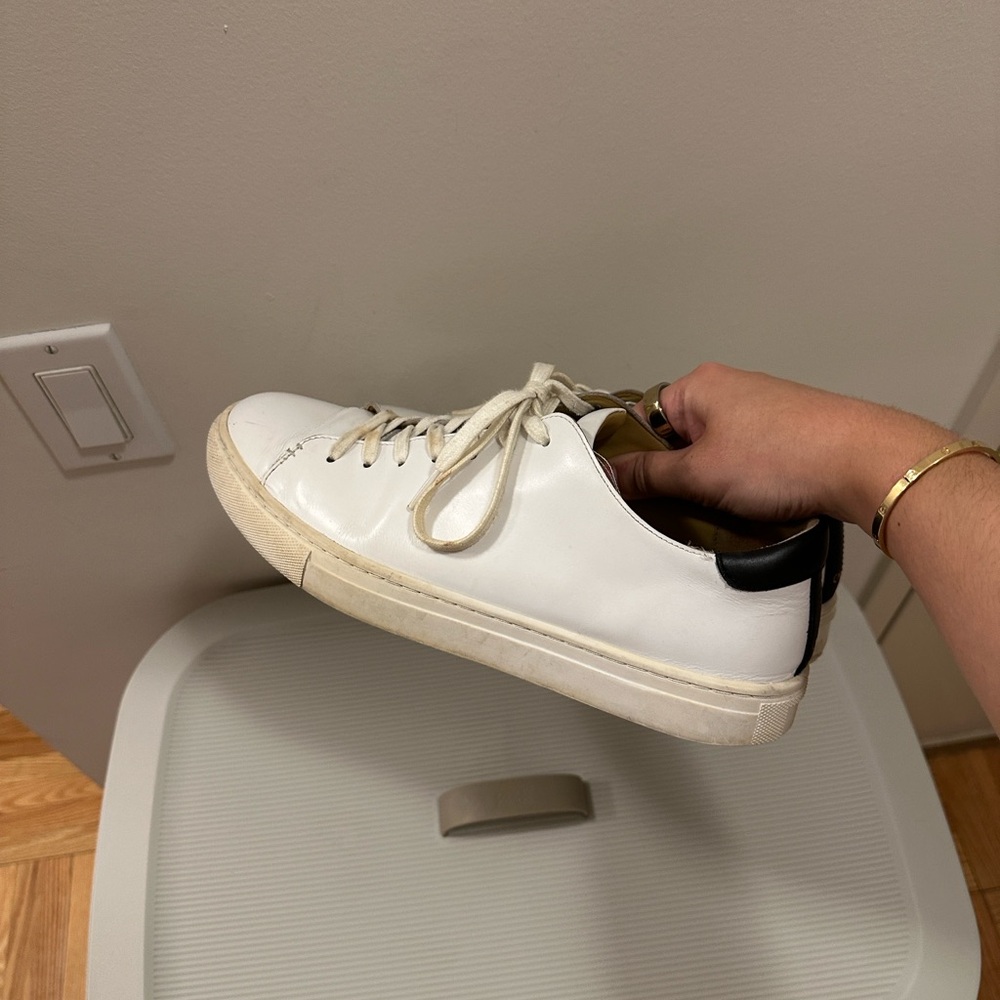 Club Monaco White Leather Sneakers - Picture 10 of 11